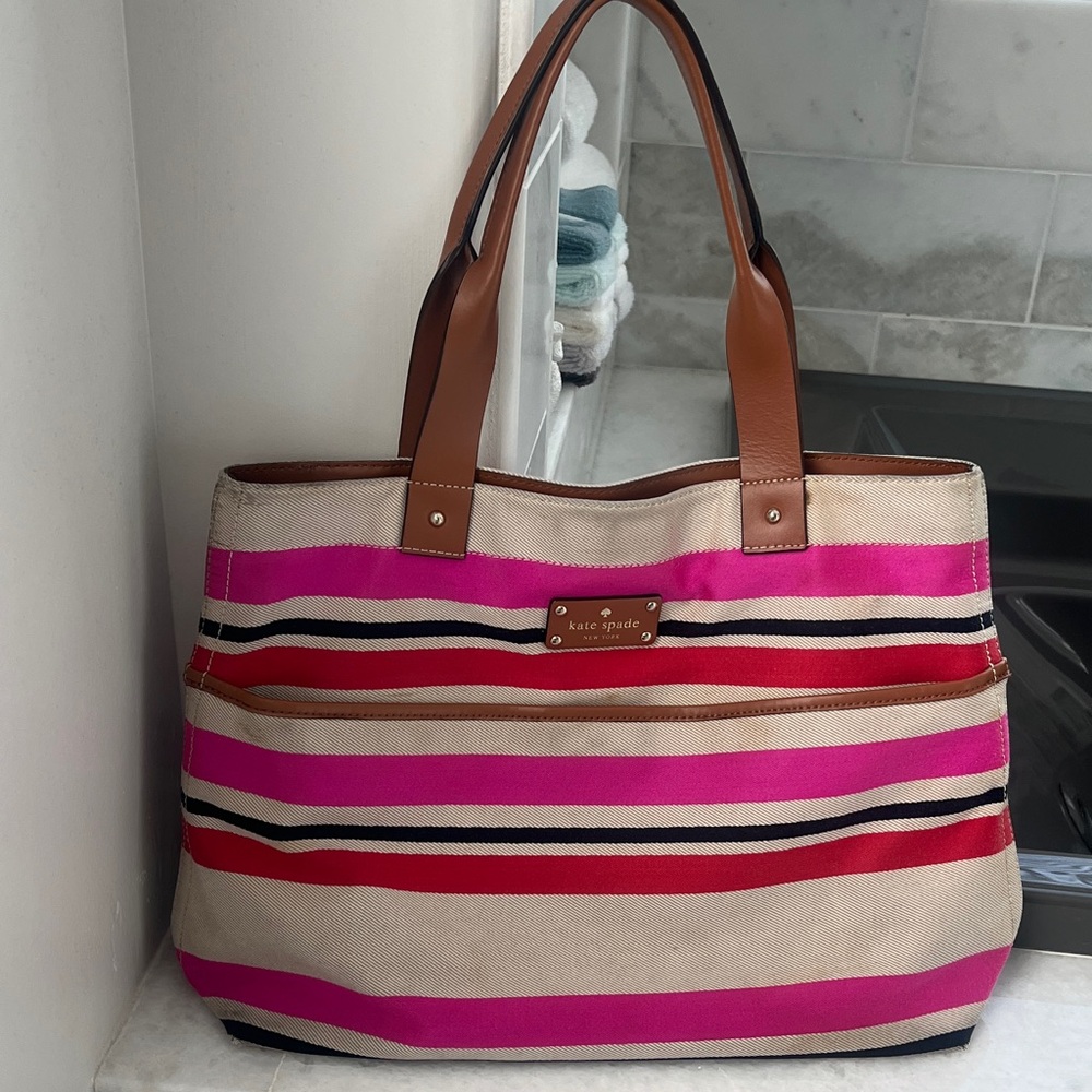 Kate Spade Multicolor Striped Tote